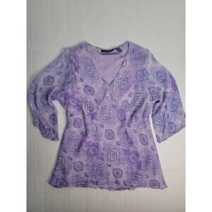 Separates By New York City Design Co. Babydoll Silk Camisole Top 1X Boho Y2K